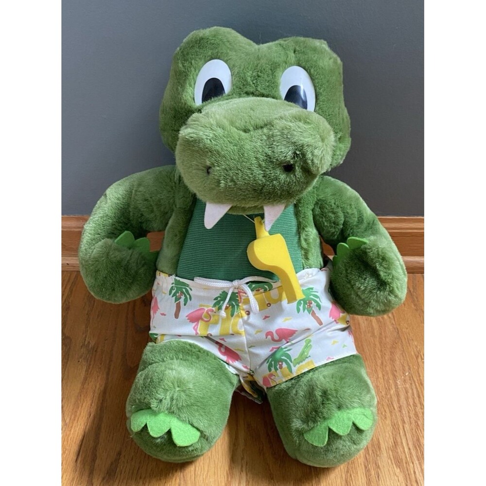 Vintage Burdines Sunburn Sam Florida Gator Lifeguard Alligator Plush 1987 Korea